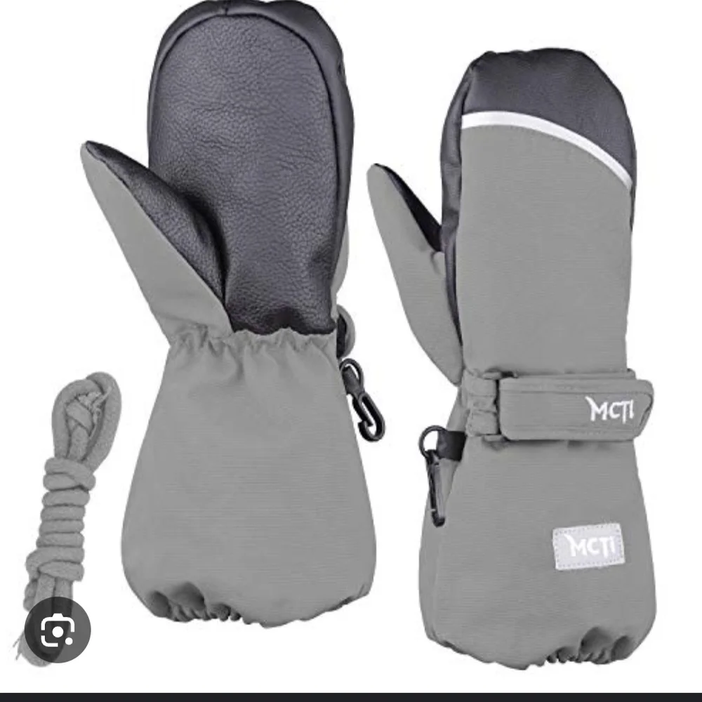 Kids' Cozy Gray Mittens